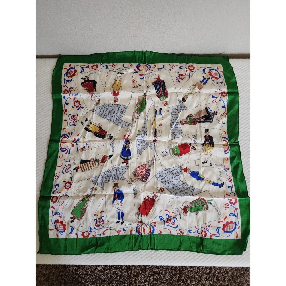 Vintage Dutch National Outfits‎ Scarf People Netherlands Holland ??? Story Scarf - Picture 10 of 12